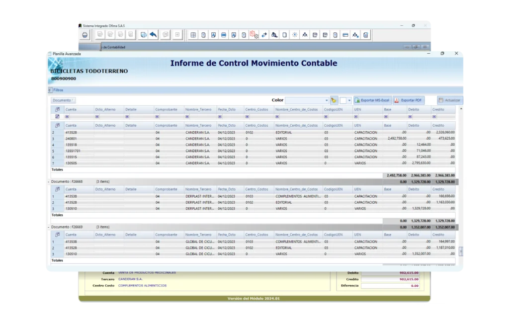Ofima Modulos Contabilidad